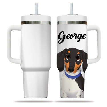 Custom Pet Photo Tumbler 40oz With Handle, Watercolor Pet Portrait From Photo Tumbler, Cartoon Style, Puppies Tumbler with Straw, Dog Lover Tumbler, Favorite Pet Tumbler, Stainless Steel Tumbler, Insulated Tumbler, Pet Photo Gift with Custom Pet Image 22